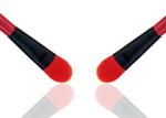 Travel Red Makeup Eyeshadow Blending Brush / Essential Eye Makeup Brushes