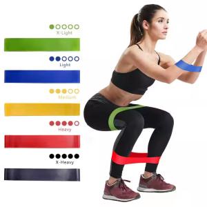 China Sports Yoga Mini Butt Strength Customized Latex Exercise Resistance Fitness Loop Bands Set factory