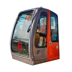 China Front Down Excavator Glass Replacement Green White Custom Curved Tempered Glass factory