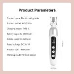 Adjustable Nail Clippers Grooming Kit 2000mAh Battery Capacity 5 Level Speeds