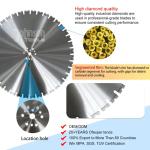 800mm Diamond Wall Saw Blades For Cutting Reinforced Concrete