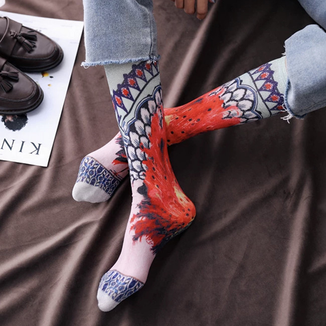 Fashion Novelty Unisex Blank Sublimation Socks Custom Digital 3D Printed Socks