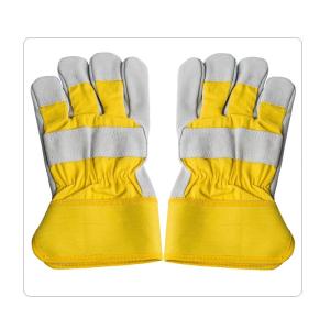 China Men Rubberized Cuff Half Lining Cow Split Leather Gloves factory