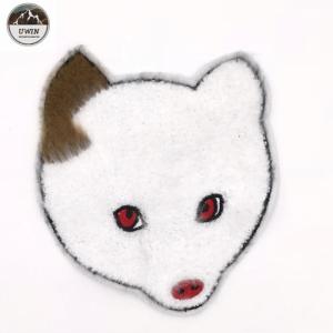 China Towel Material Sew On Decorative Patches , Specially Designed Fox Embroidered Patch factory