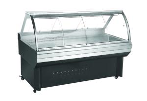 China Painted Steel Material Food Display Cooler / Deli Fresh Meat Showcase factory