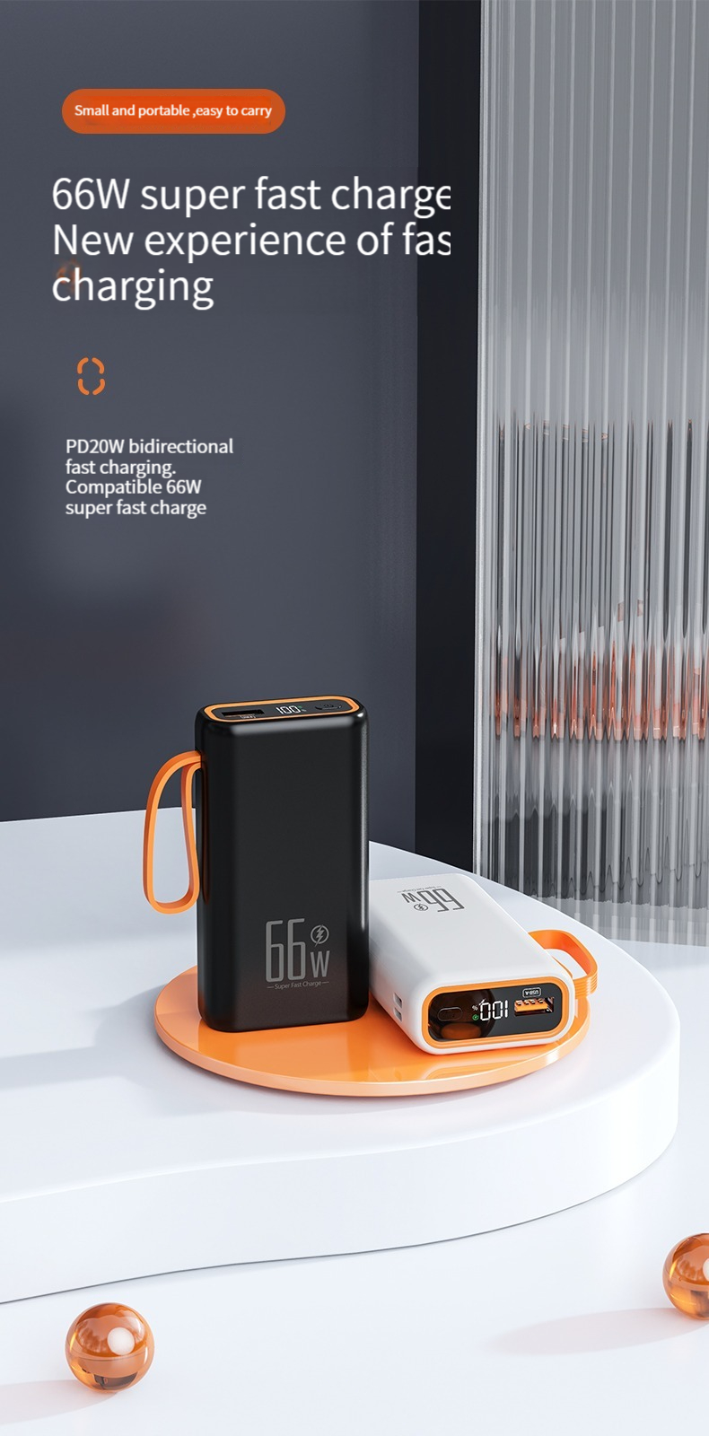 PD Power Charger Portable Power Station 22.5W 10000mAh for Mobile Phones Devices
