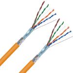 Orange Cat5e SFTP CAT 5E 1000FT LSZH 24AWG Ethernet Cable Expend To 350Hz