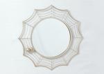 Living Room Rose Gold Spider Web Metal Wall Art Mirror