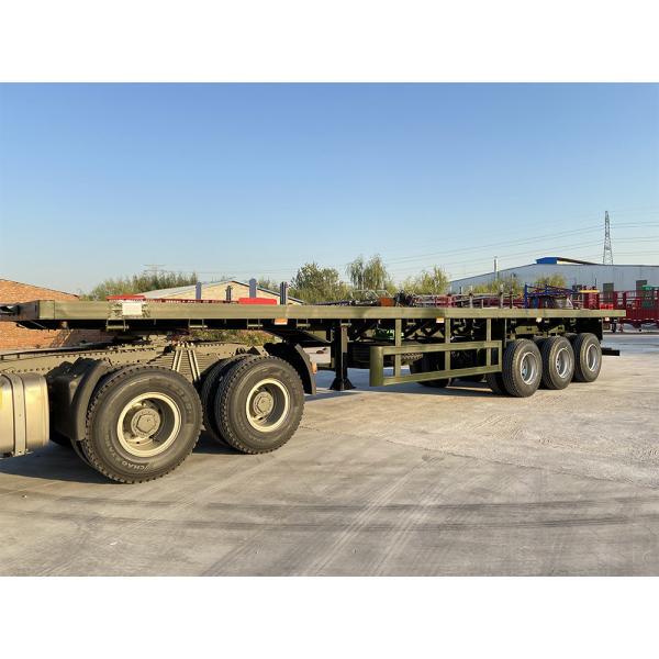 China 40ft Flatbed Semi Trailer With Container Twist Locks factory