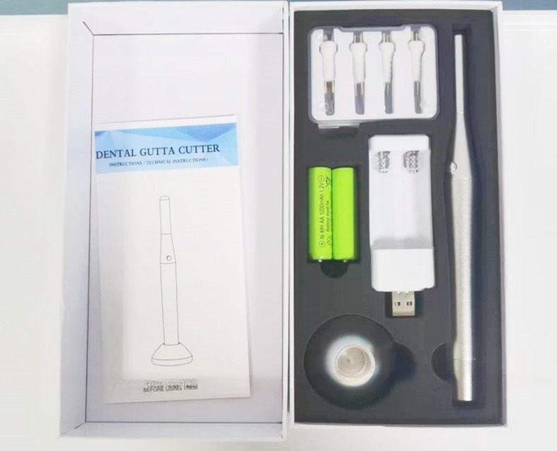 Metal Body Dental Endo Gutta Cutter With 8 Extra Tips Wireless Dental Gutta Cutter