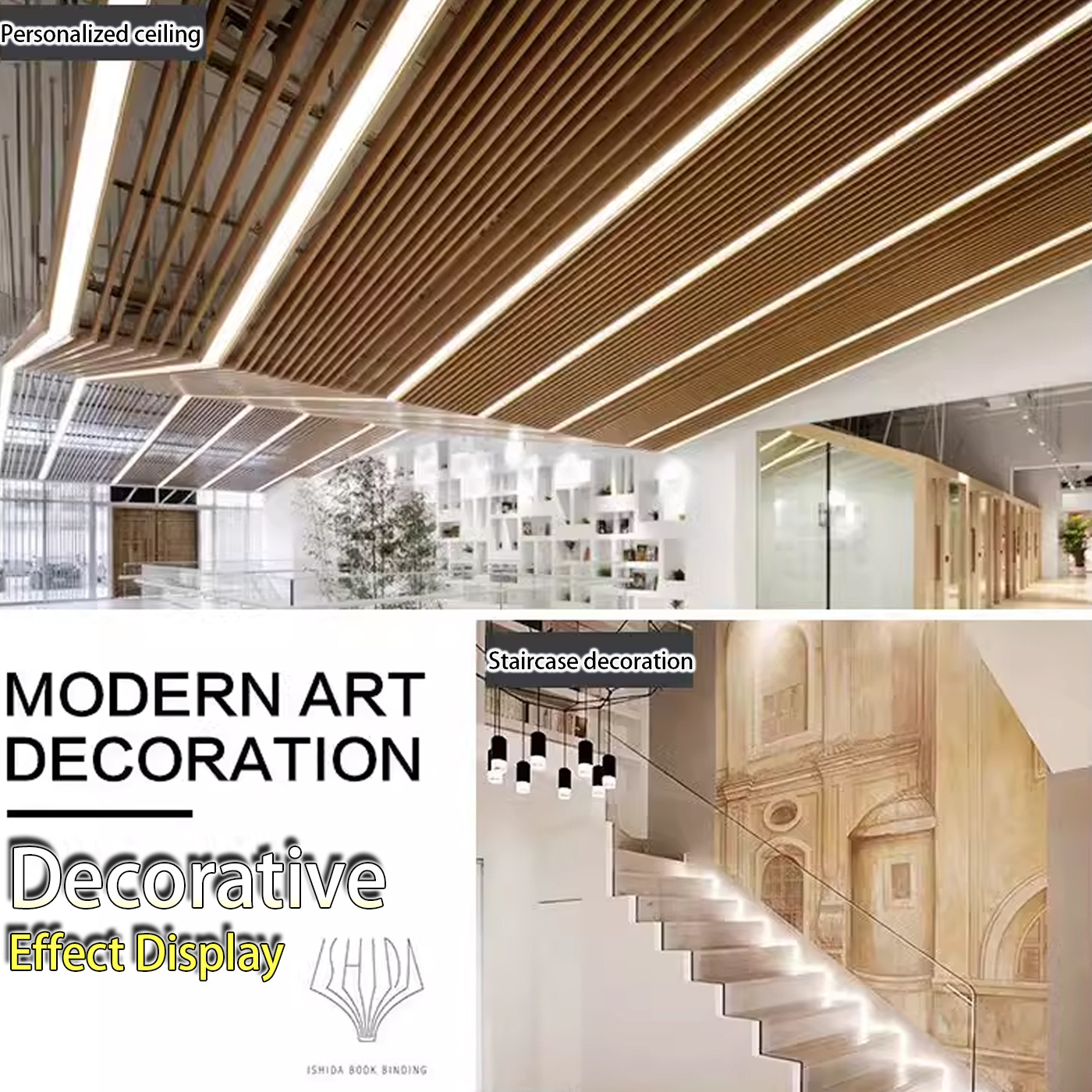 LED Linear Light U-Shaped Surface-Mounted Linear Linear Aluminum Groove Concealed Embedded Products