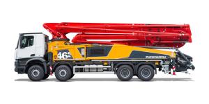 China M46-5 4141 Putzmeister Used Truck Mounted Concrete Pump Car factory