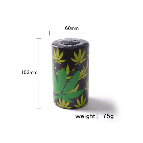 China Creative Smoking Items Plastic Tobacco Can Moisture Proof Sealed factory