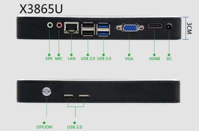 DDR3 Light / Thin Mini PC , Mini Desktop Computer Intel® Celeron® Process X386U