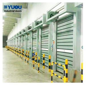 China Aluminum High Speed Rolling Up Door Rigid Insulated With Servo Motor factory