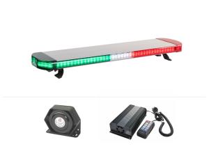 China Green &amp; Red Emergency Vehicle Roof Light Bar With Siren Amplifier And Speaker factory