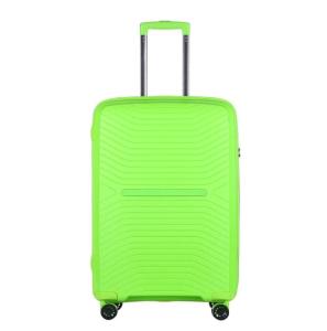 China 4 Mute Wheels Green ODM PP Luxury Luggage Sets factory