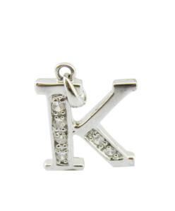 China Sparkling ABCDEFGHIJK;MNOPQRSTUVWXYZ Alphabet Necklace in 925 Silver with Zircon Stones factory