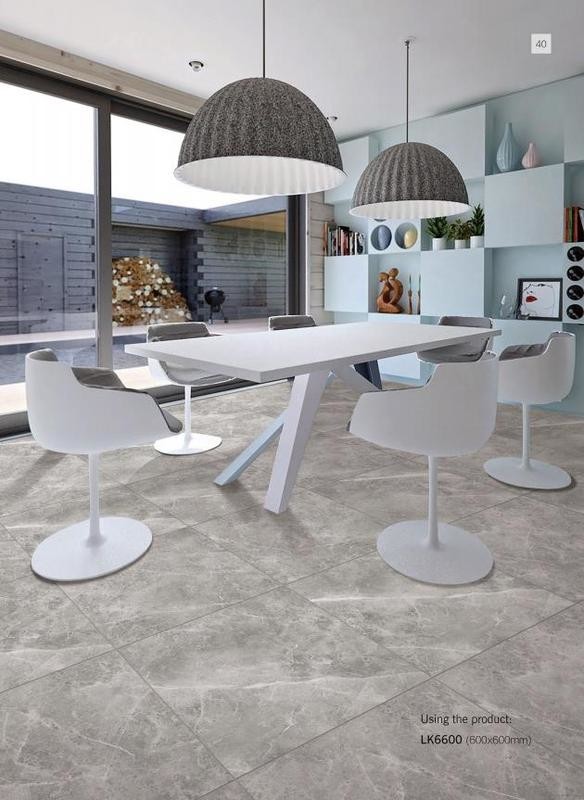 Marble Look Exterior Wall 600x600mm Full Body Porcelain Tiles And Dark Gray Decorative Tiles For Dining Room And Hotel