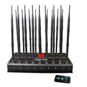 China 18 Antennas 2G 3G 4G WiFi 2.4G Full Bands 130MHz-6GHz Jammer(GW-JA18) factory