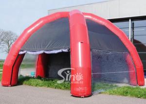 China 8 mts dia. 5 legs outdoor movable inflatable camping tent with 4 transparent doors connected by velcro factory