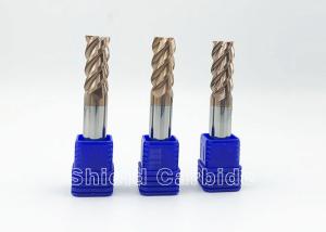 China Solid Carbide Flat End Mill High Hardness With 35 Degree Helix Angle factory