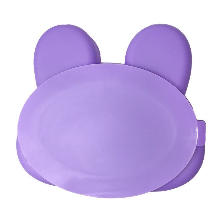 Baby Feeding Bpa Free Suction Plate Customized Rabbit Shape Food Grade