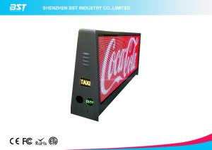 China Waterproof IP65 Led Light Display Taxi Roof Advertising Signs With Aluminum Cabinet factory