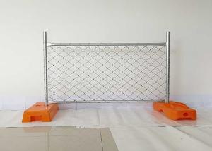 China Rust Resistant 6ftx10ft Chain Link Construction Fence 60g/M2 Galvanized factory