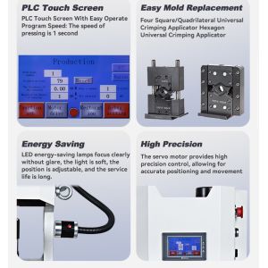 Cable Lug Terminal Crimping Crimp Machine Semi Auto Servo Wire Ring Terminal