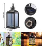 Glass 12.6 Inches 0.1W LED Solar Hanging Lights