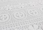 Polyester Water Soluble Lace Fabric With Linear Lace Designs For Ladies Party