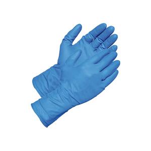 China Anti Allergic Safe Touch Blue Nitrile Gloves Excellent Cut Resistance factory