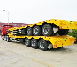 China Heavy Machine Carrier Low Loader Gooseneck Truck Trailer factory