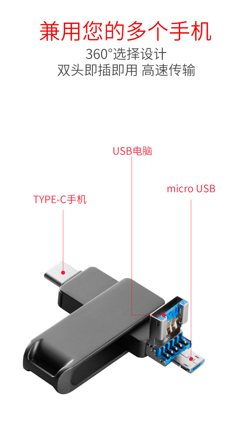 American Certification 128gb Otg Flash Drive For Android