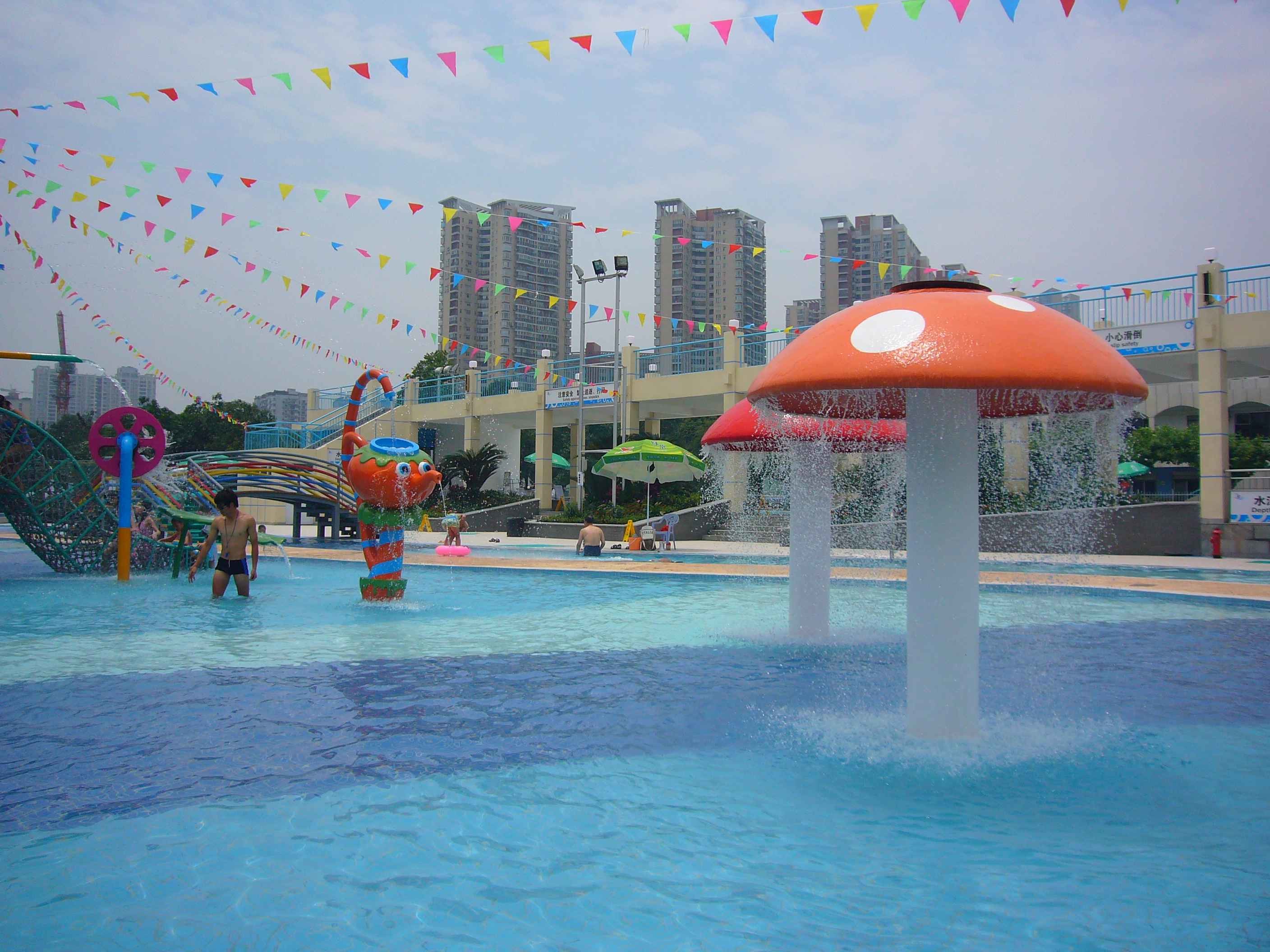Carp Spray Park Fiberglass Water Park Equipment , Water Play Equipment