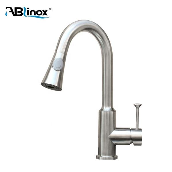 China SUS304 Lever Pullout Kitchen Spray Faucet Adjustable Height factory