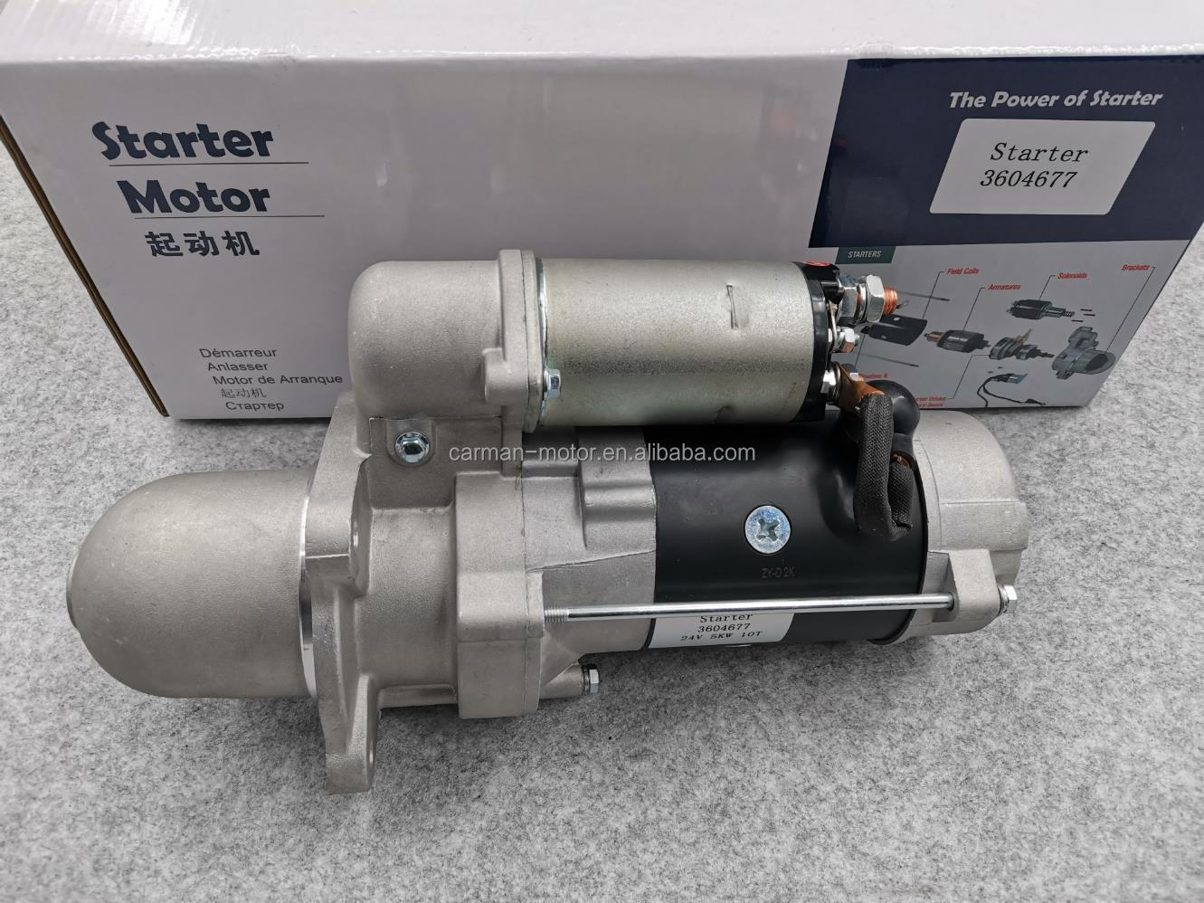 3604677 3604677PX 3909914 3918377 3918378 707112 9011707112 Truck Model Cummins volvo 24V 5KW 10T Starter for Volvo Truck