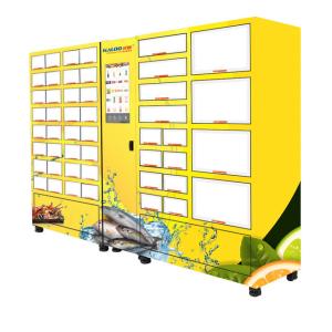 China Touchscreen Frozen Seafood Vending Machine , Fishing Bait Box Vending Machine factory