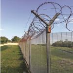 green power coated Dia 500mm BTO-22 Razor Barbed Wire Airport Security Fence 1.8