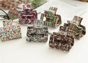 China Acetic acid square picture logo clip hair card cross-border painted temperament medium clip shark clip hair accessories factory