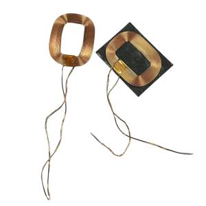 China 28*38MM-13uH Wireless Charging Coil Self-Adhesive Cable For Headphone Charging factory