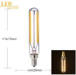 2W 4W T20 Clear Edison LED Filament Bulbs Light 2700K 240V E14 Tubular