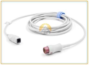 China Mindray Ibp Cable , Durable Round 6 Pin Medical Pressure Transducer Cable factory