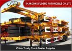 40 Feet Flatbed Skeleton Shipping Container Trailer Mechanical / Air Suspension
