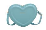 Women Heart Shape Small Leather Crossbody Bag With Shoulder Strap