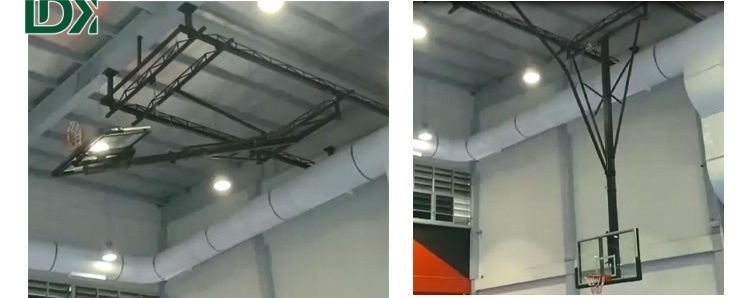 Ceiling Suspended Retractable Basketball System Professional Gymnasium Design