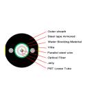 Single Mode Armoured SM GYXTW Duct Fiber Optic Cable 4core
