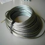 Stainless Steel Grade Fiber / Cotton Core Galvanized 1X7 Steel Wire Rope for