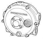 Natural Gas 80Hp Positive Flow 59.7kW PJ IMPCO Regulator
